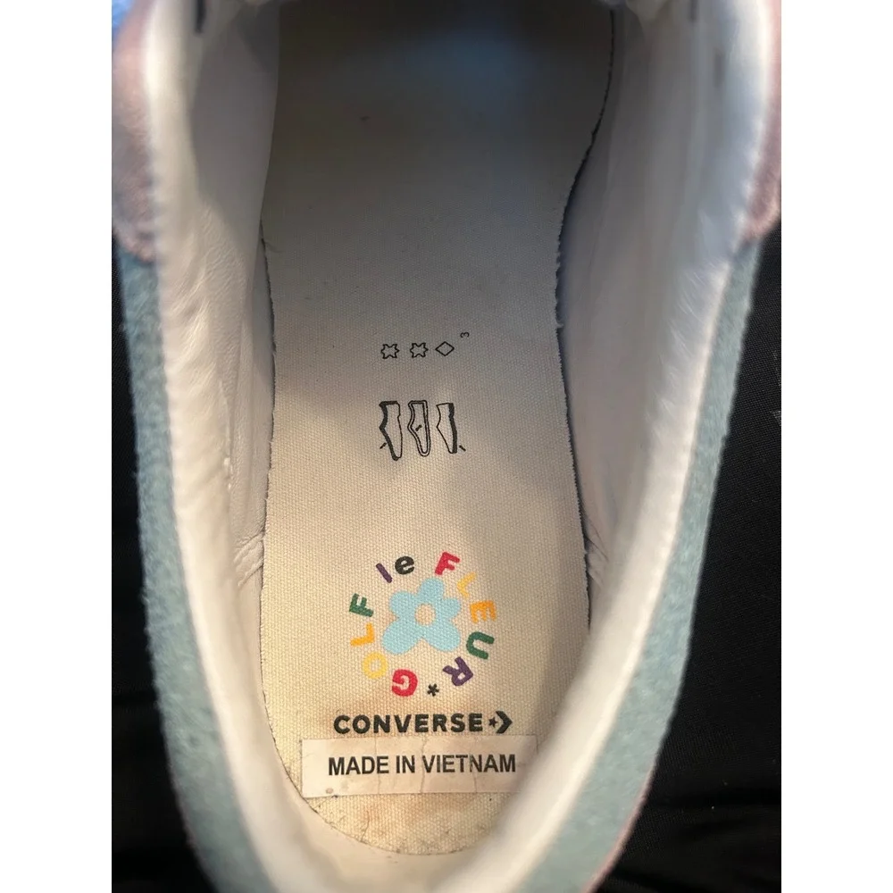 Converse Golf Le FLEUR Plum Blue Pink Suede‎ Sneakers 162127C Women's 10 Men's 8